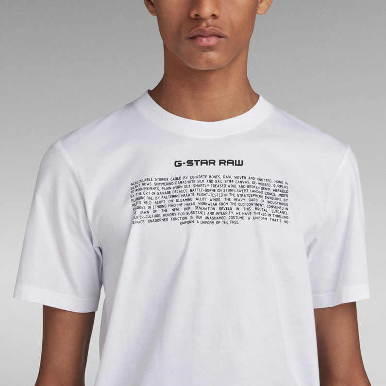 G-STAR Outlet Poem Slim T-Shirt White