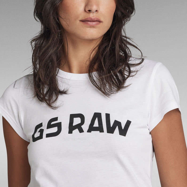 G-STAR Outlet Slim Chest Print Top White