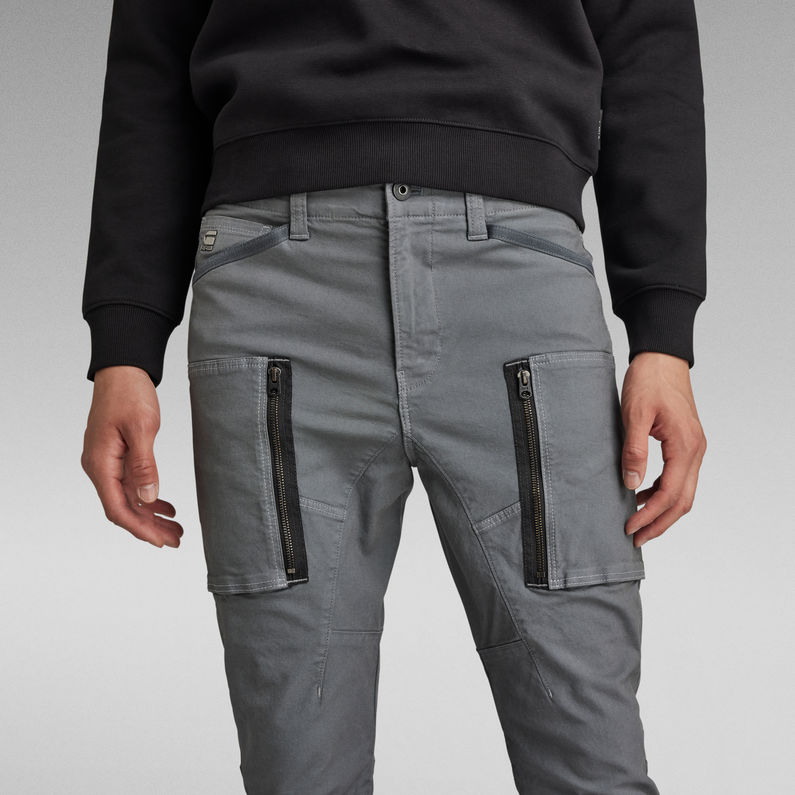 G-STAR Outlet Zip Pocket 3D Skinny Cargo Pants Grey