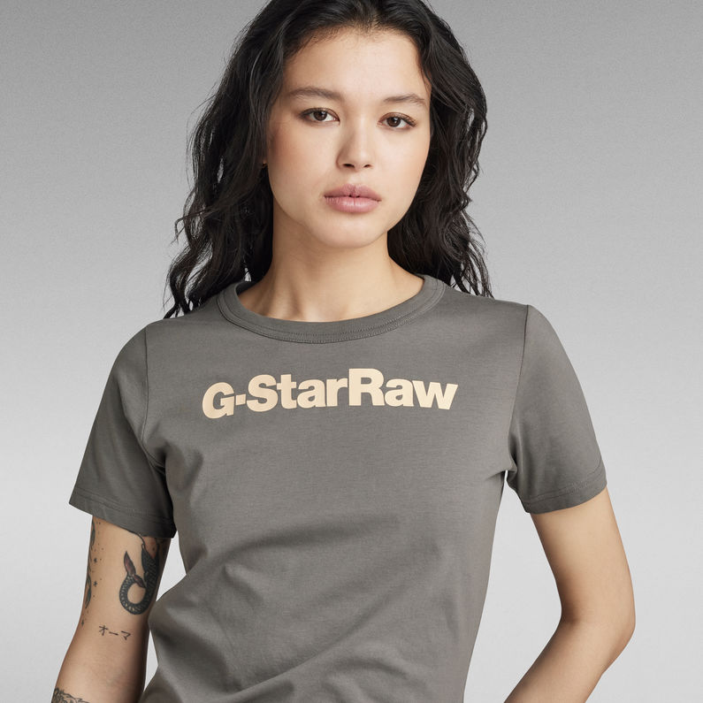 G-STAR Outlet GS Graphic Slim Top Grey