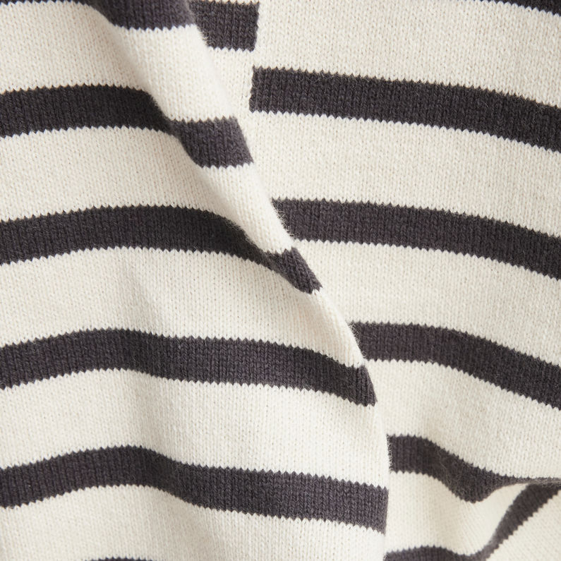 G-STAR Outlet Broken Stripe Knitted Dress Beige