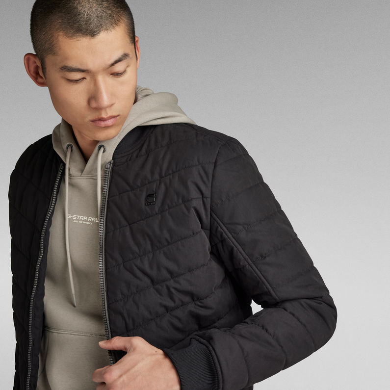 G-STAR Outlet Padded Bomber Jacket Black