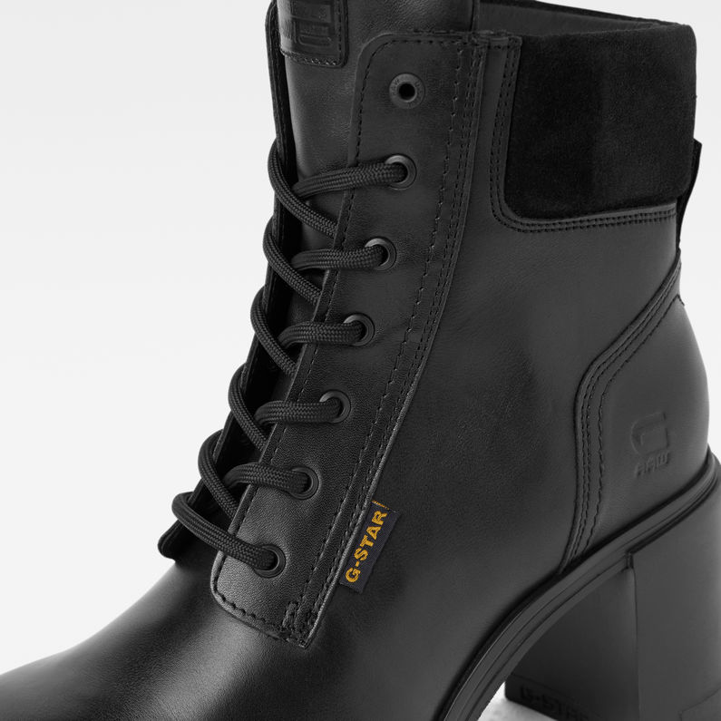 G-STAR Outlet Kerllie II Mid Lace Leather Boots Black detail