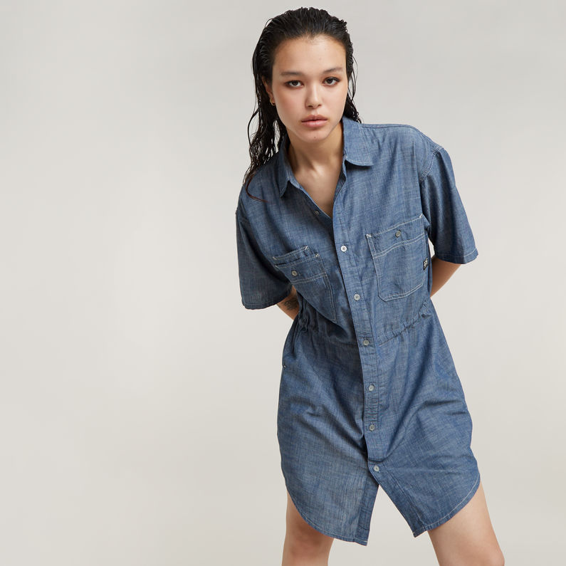 G-STAR Outlet Relaxed Drawcord Dress Dark blue