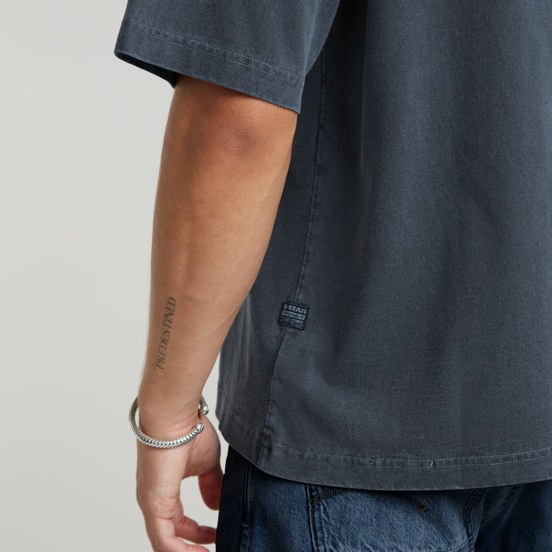 G-STAR Outlet Overdyed Center Chest Boxy T-Shirt Grey