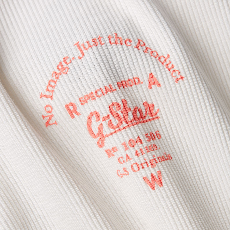 G-STAR Outlet Racerback Ribbed Slim Tank Top White