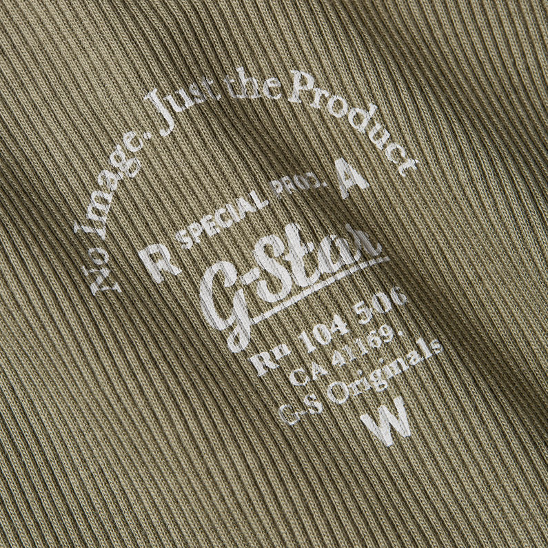 G-STAR Outlet Camiseta Sin Mangas Racerback Ribbed Slim Verde
