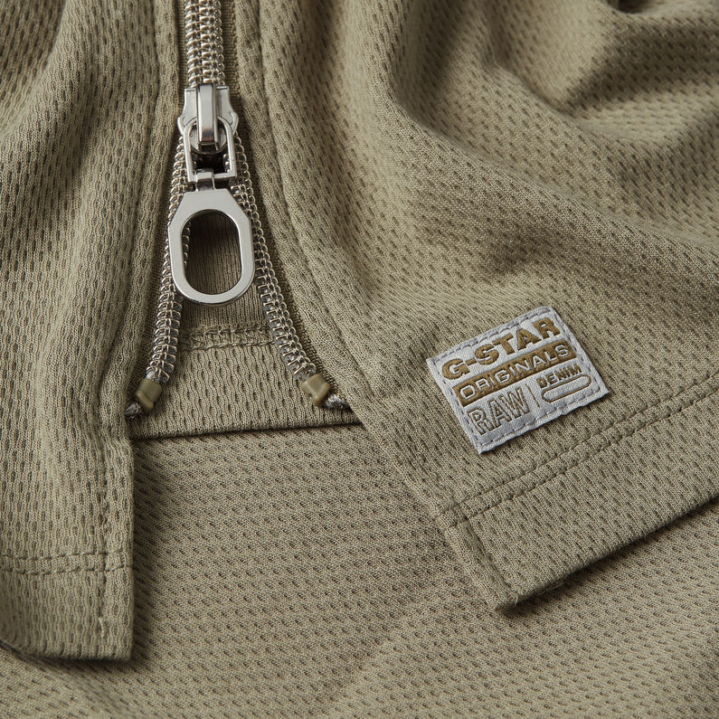 G-STAR Outlet Camiseta Asymmetrical Zip Verde