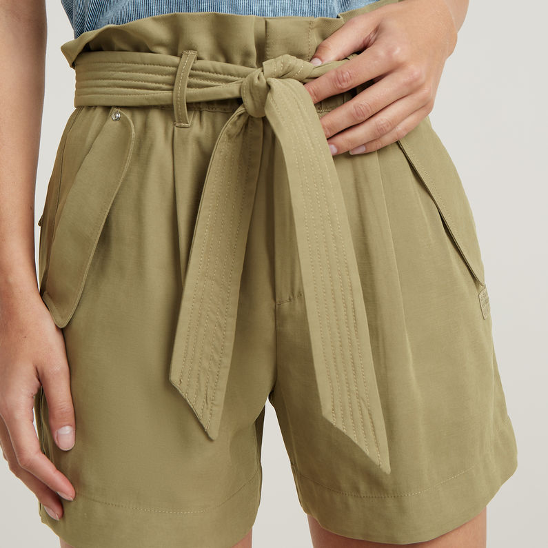 G-STAR Outlet Paperbag Shorts Brown