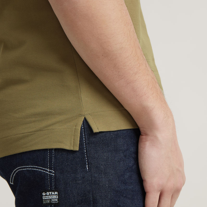 G-STAR Outlet Dunda Slim Stripe Polo Green