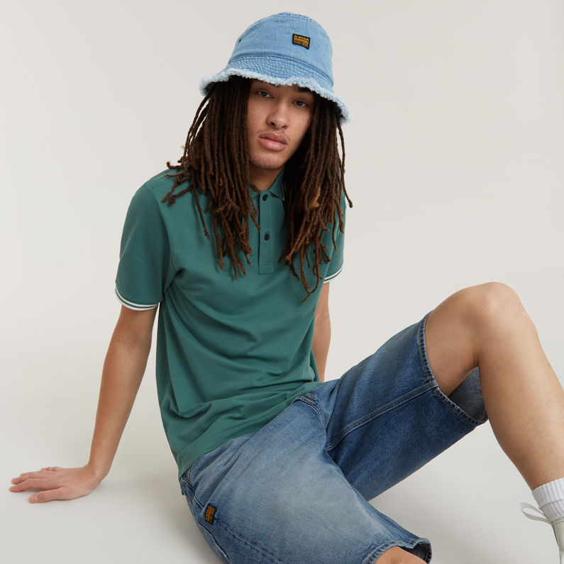 G-STAR Outlet Dunda Slim Stripe Polo Green