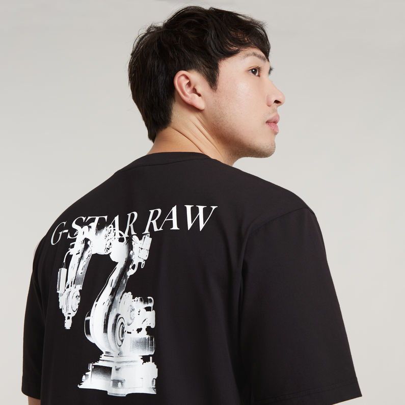 G-STAR Outlet Industry Back Graphic Boxy T-Shirt Black
