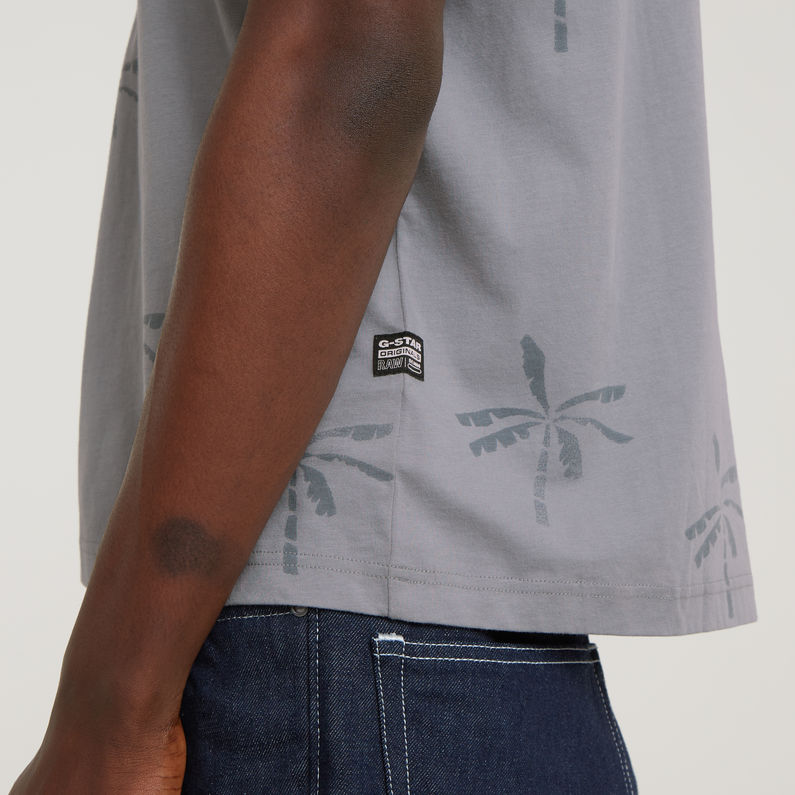 G-STAR Outlet Musa Palm Allover Print Boxy T-Shirt Multi color