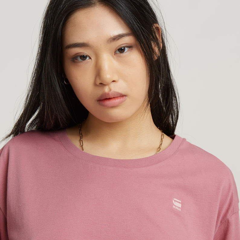 G-STAR Outlet Rolled Up Sleeve Boyfriend Top Pink