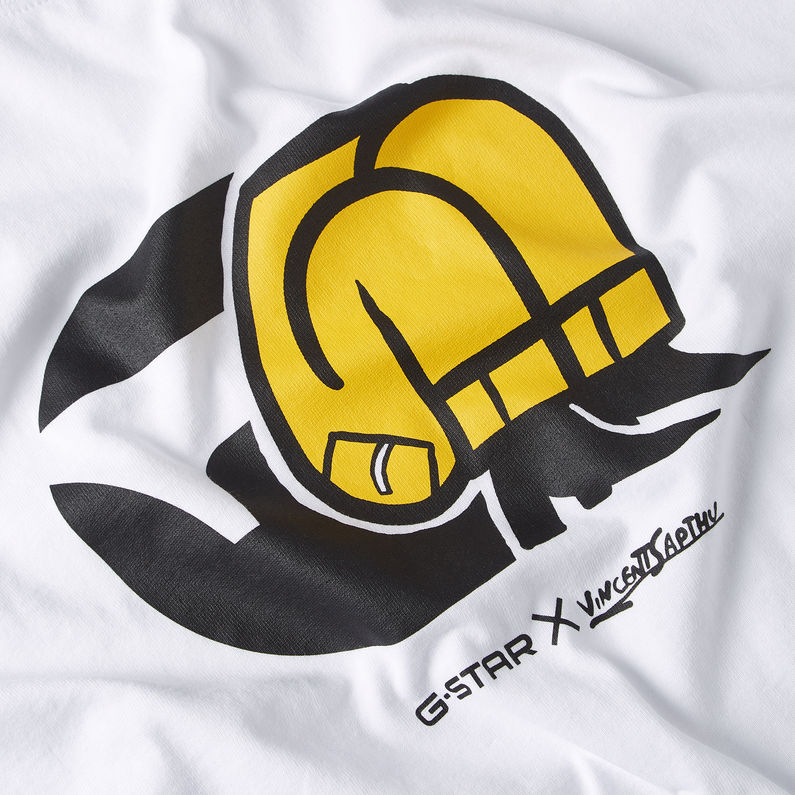 G-STAR Outlet Unisex Jeans Cartoon Loose T-Shirt White