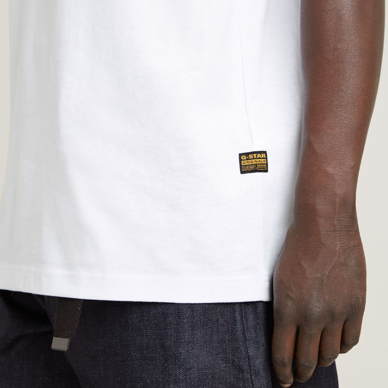 G-STAR Outlet Camiseta Unisex Line Script Loose Blanco