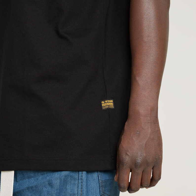 G-STAR Outlet Camiseta Unisex Line Script Loose Negro
