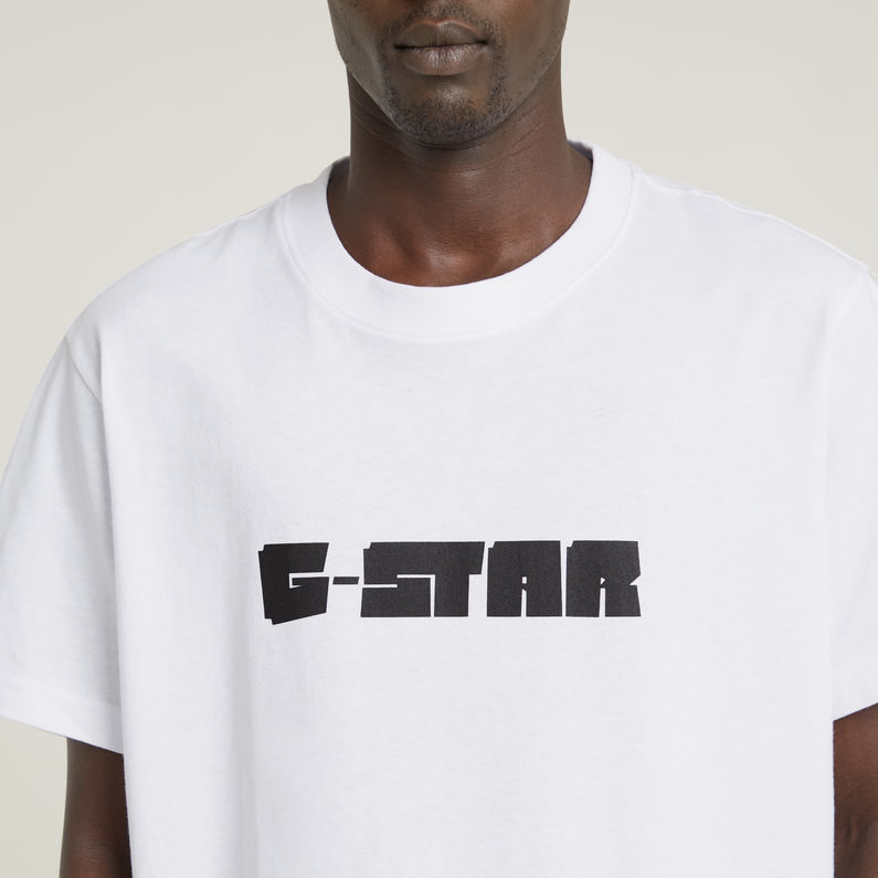 G-STAR Outlet Unisex Graphic Script Loose T-Shirt White