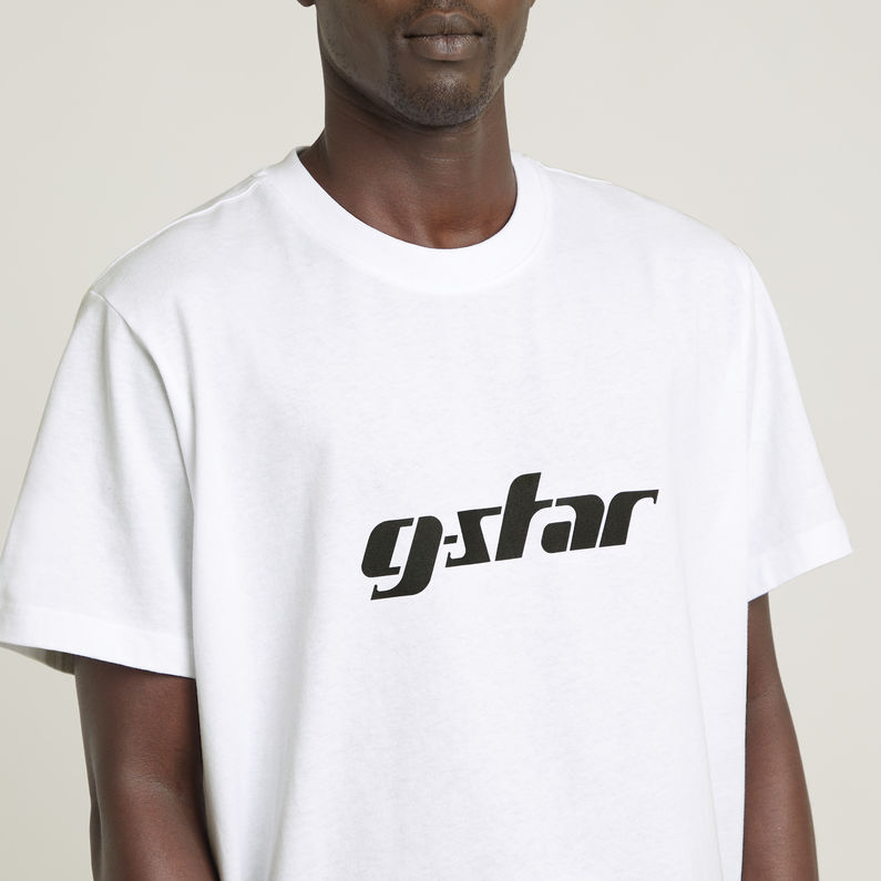 G-STAR Outlet Unisex Cursive Script Loose T-Shirt White
