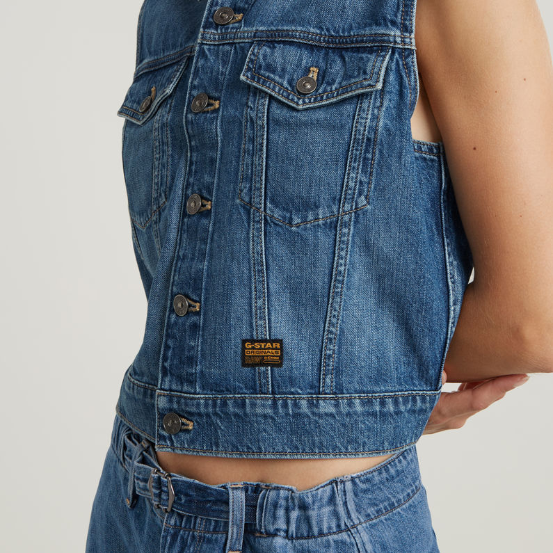 G-STAR Outlet Shrunken Denim Vest Medium blue