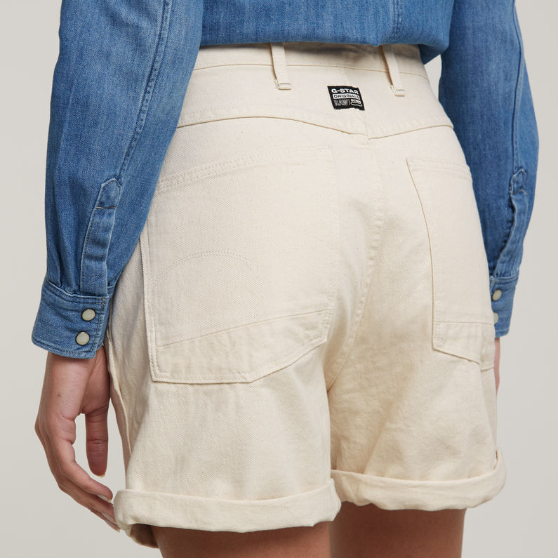 G-STAR Outlet Lintell Denim Shorts Beige