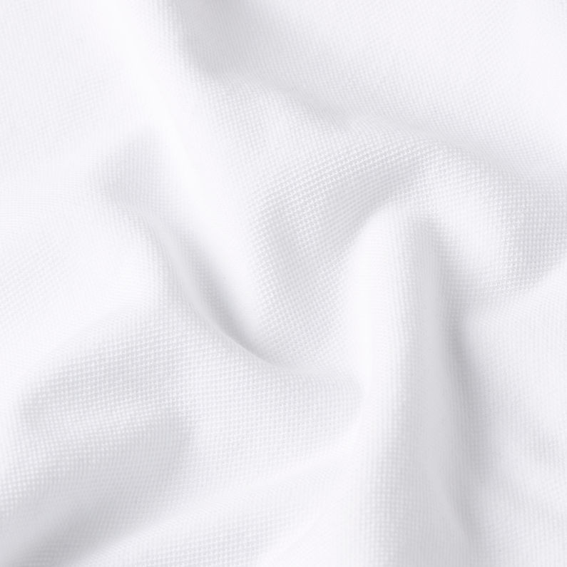 G-STAR Outlet Chest Logo Striped Polo White