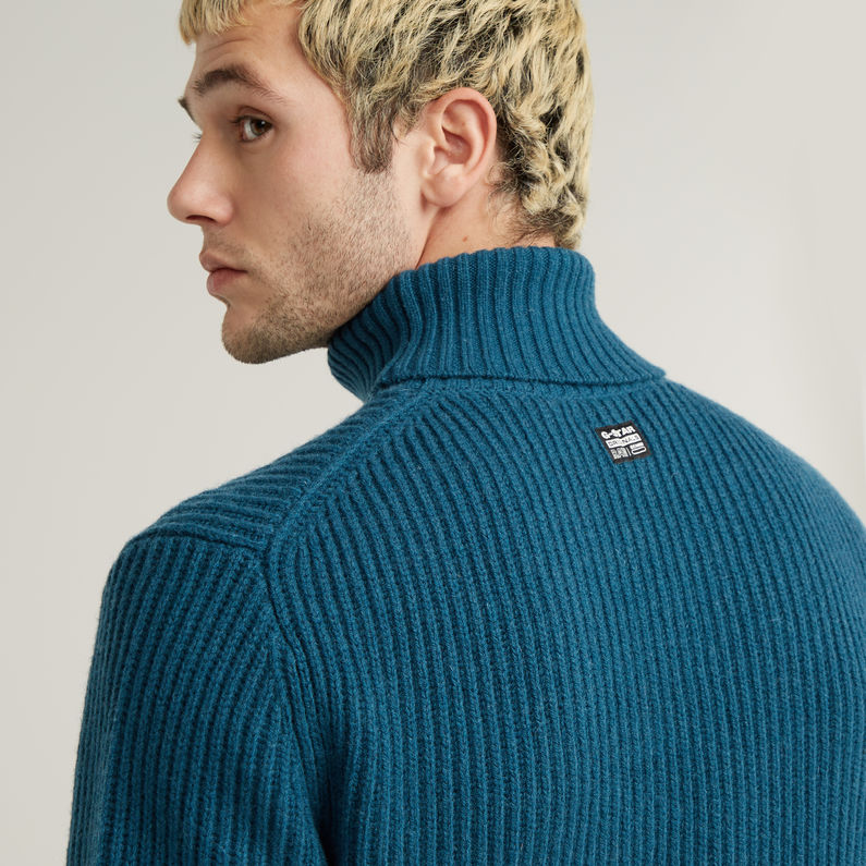 G-STAR Outlet Essential Turtle Knitted Sweater Medium blue