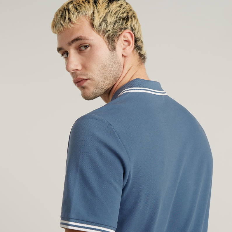 G-STAR Outlet Dunda Slim Stripe Polo Medium blue