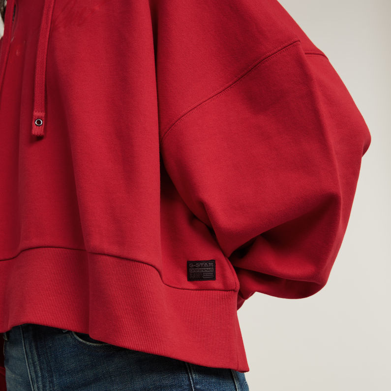 G-STAR Outlet G-Script Oversized Hooded Sweater Red