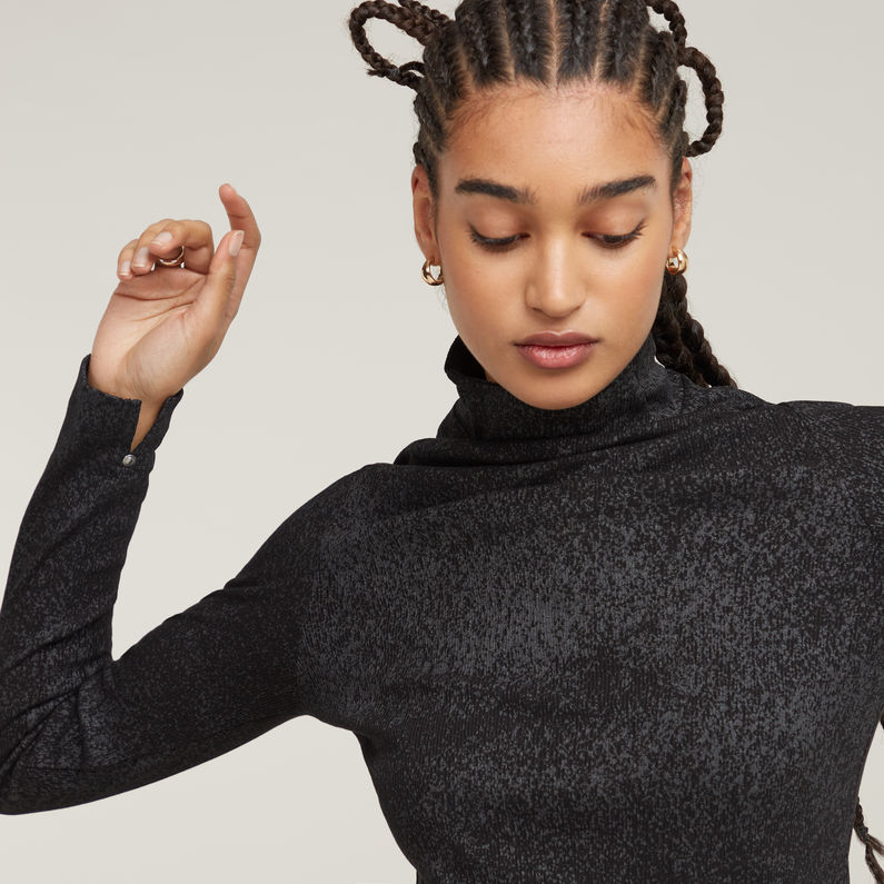 G-STAR Outlet Coated Rib Dress Black