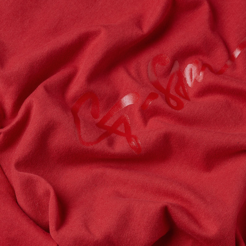 G-STAR Outlet Top G-Script Shiny Rojo