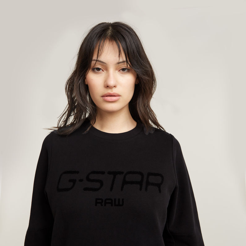 G-STAR Outlet Flock Print Sweater Dress Black