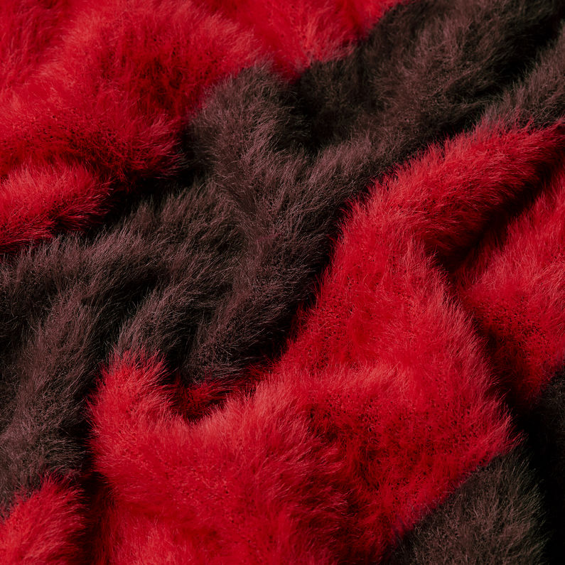 G-STAR Outlet Fuzzy Stripe Loose Knitted Sweater Multi color