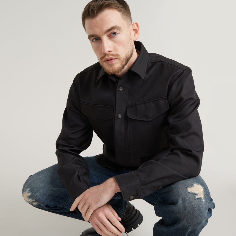 G-STAR Outlet Cargo Pocket Regular Shirt Black
