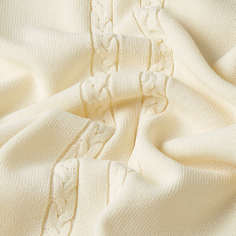 G-STAR Outlet Pointelle Knitted Sweater White