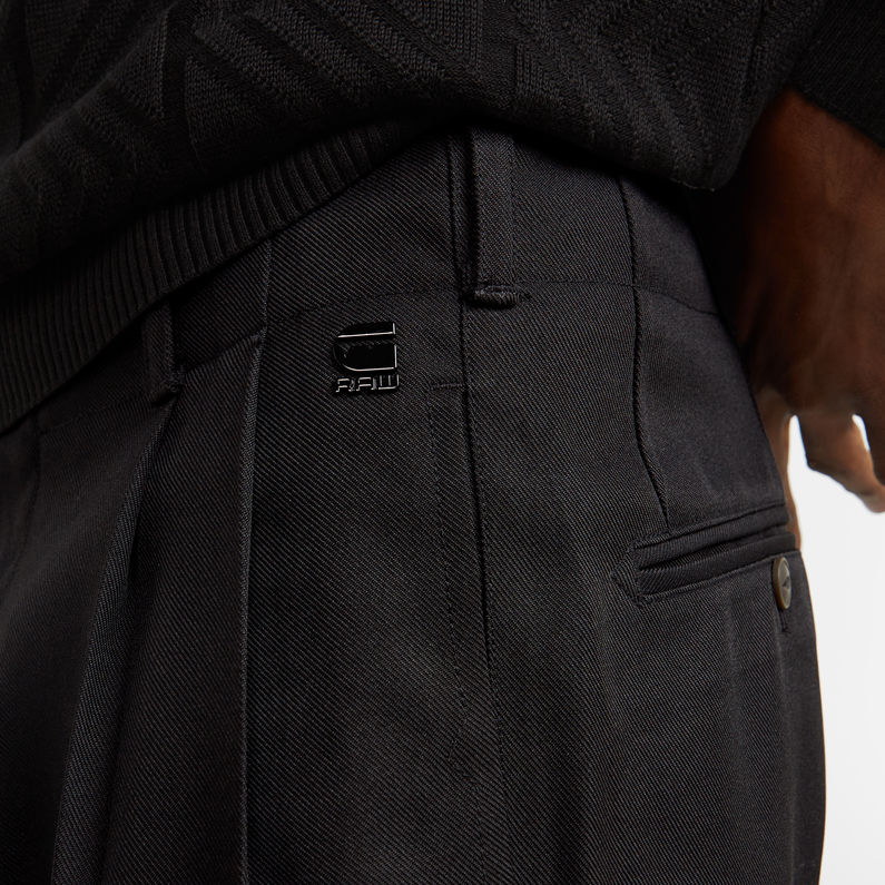 G-STAR Outlet Pleated Chino Relaxed Black