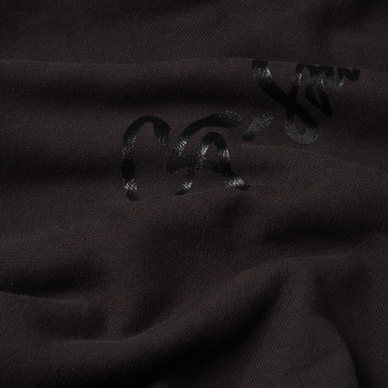 G-STAR Outlet G-Script Oversized Hooded Sweater Black