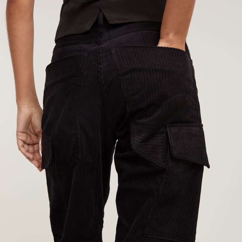 G-STAR Outlet Cargo Pants Cord 3D Boyfriend Black