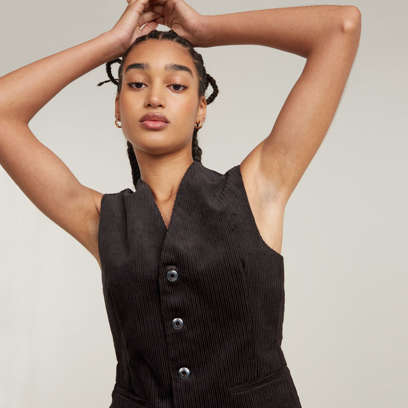 G-STAR Outlet Holiday Waistcoat Black