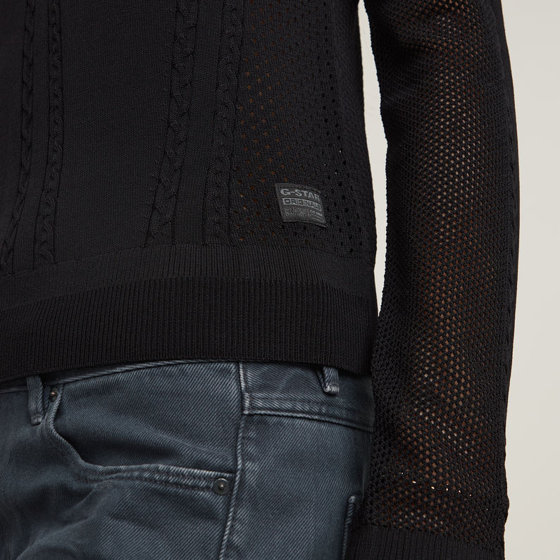 G-STAR Outlet Jersey Pointelle Negro