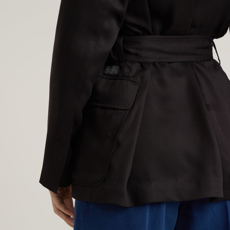 G-STAR Outlet Belted Blazer Black