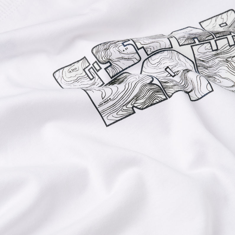G-STAR Outlet Topography Chest Graphic Slim T-Shirt White
