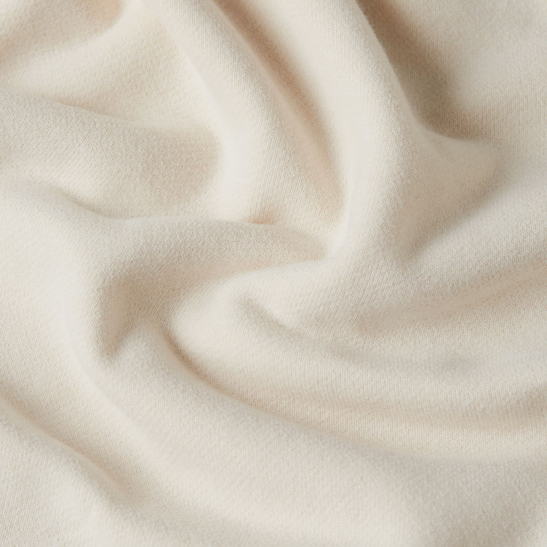 G-STAR Outlet Asymmetric Zip Snug Sweater White