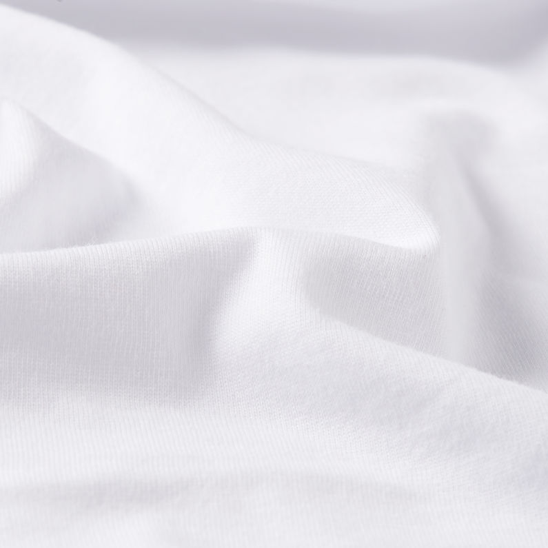 G-STAR Outlet Chest Logo Optic Slim Top White