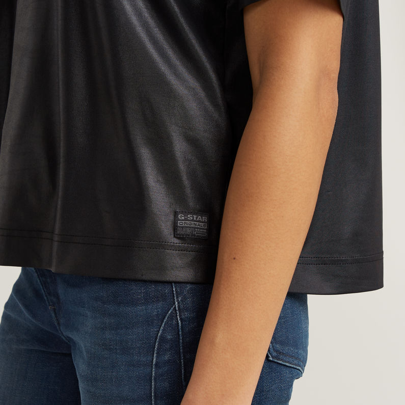 G-STAR Outlet Shoulder Padded Dressy Boxy Top Black