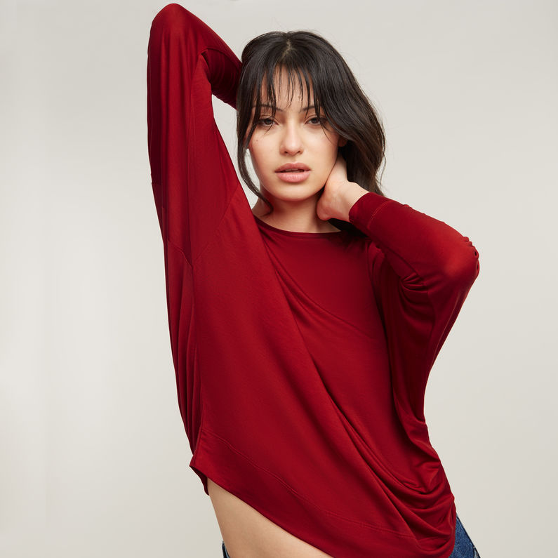 G-STAR Outlet Batwing Loose Top Red