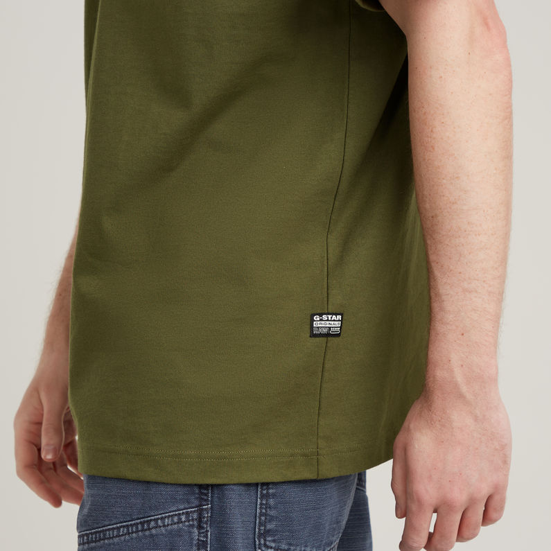 G-STAR Outlet Woven Mix Pocket Loose T-Shirt Green