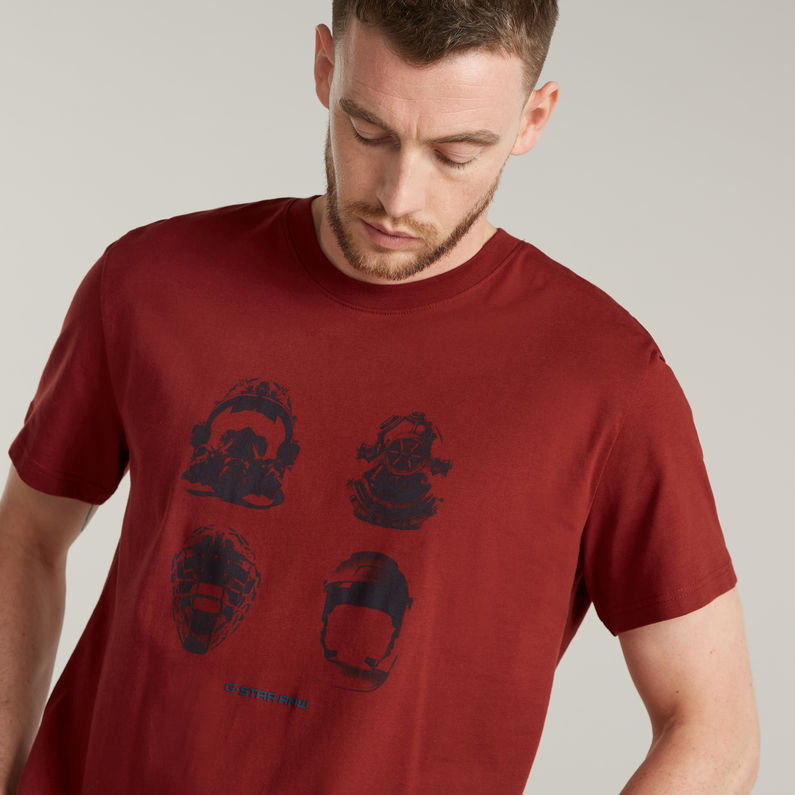 G-STAR Outlet Masks Graphic T-Shirt Red