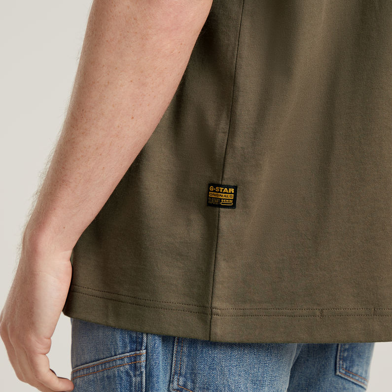 G-STAR Outlet Camiseta Old Skool Logo Boxy Marrón