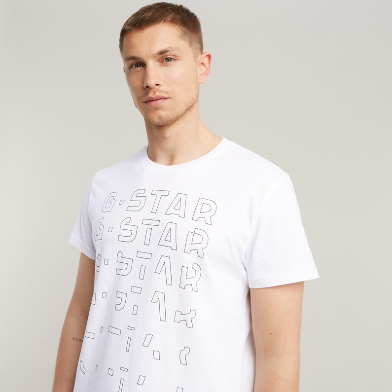 G-STAR Outlet Camiseta Gradient Graphic Blanco